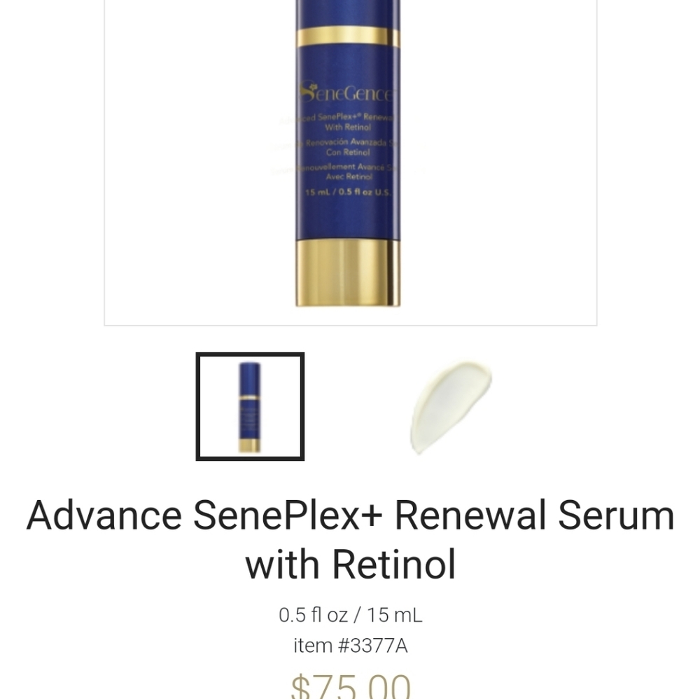 NWT SeneGence Renewal Serum w Retinol